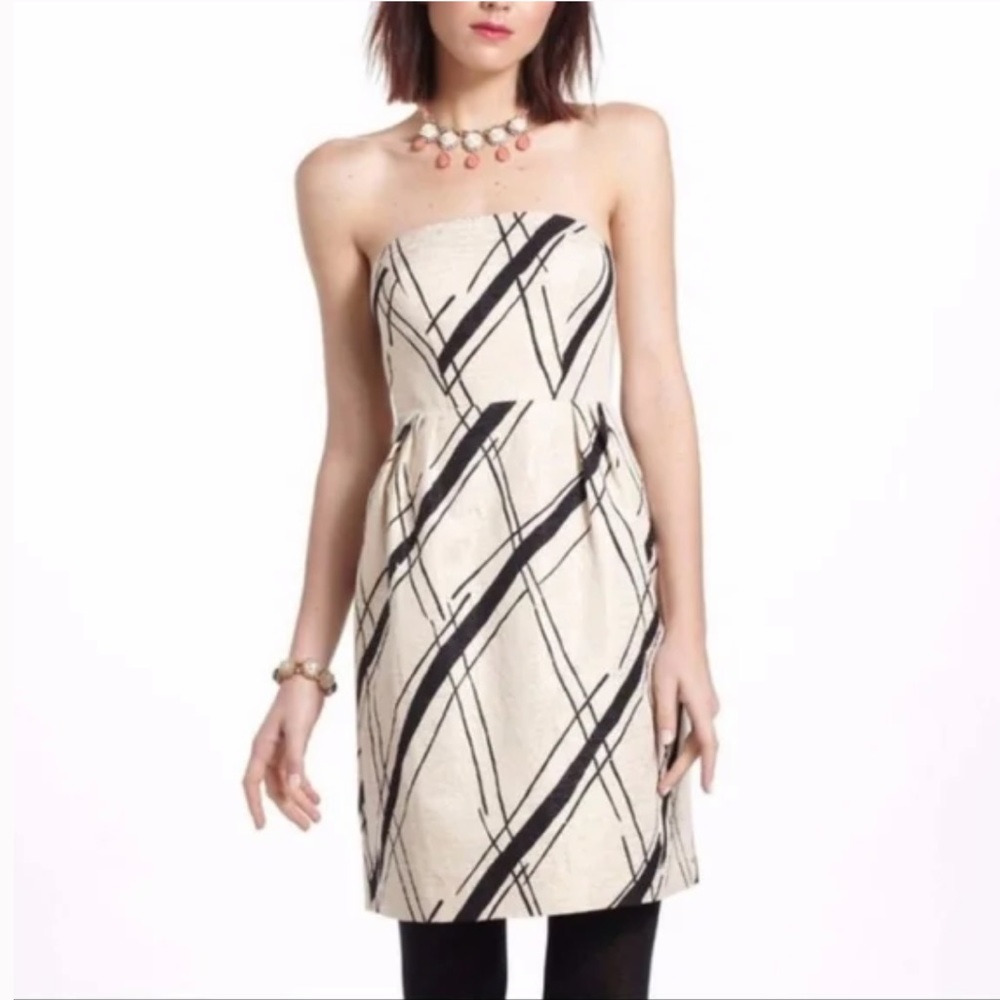 Girls from Savoy Cream, Gold Black Tube Dress
